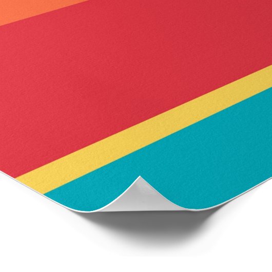 Fruity Tropical Tonal Stripes Poster (Hoek)