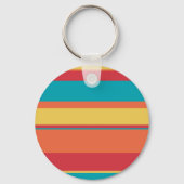 Fruity Tropical Tonal Stripes Sleutelhanger (Voorkant)