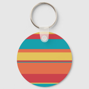 Fruity Tropical Tonal Stripes Sleutelhanger