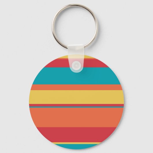 Fruity Tropical Tonal Stripes Sleutelhanger (Voorkant)