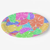 Fruity Tutti Colorful Fruit Slicks Papieren Bordje (Gekanteld)