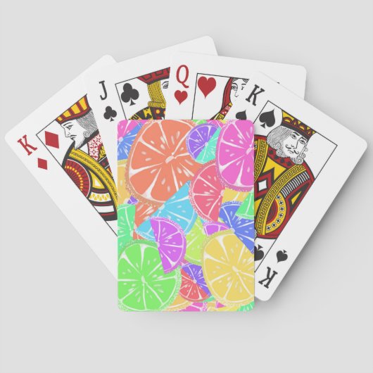 Fruity Tutti Colorful Fruit Slicks Pokerkaarten (Achterkant)