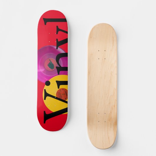 Fruity vinyl red persoonlijk skateboard (Voorkant)