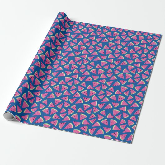 Fruity Watermelon Summer Pattern Cadeaupapier (Uitgerold)
