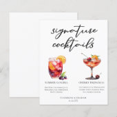 Fruity Wedding Signature Cocktails Menu (Voorkant / Achterkant)