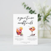 Fruity Wedding Signature Cocktails Menu (Staand voorkant)