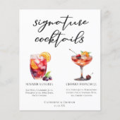 Fruity Wedding Signature Cocktails Menu (Voorkant)