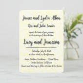 Fruity yellow citrus formal wedding invitation kaart (Staand voorkant)