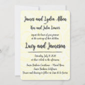 Fruity yellow citrus formal wedding invitation kaart (Voorkant)