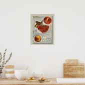  fruitzaadpakket uit de late jaren 1800 poster (Keuken)