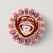 Frumpy 100% Funny Monkey Badge Ronde Button 5,7 Cm (Voorkant)