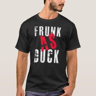 FRUNK AS DUCK Black Mannen Funny Cool black boston T-shirt