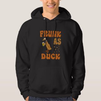 Frunk As Duck   Rubber Duck Drinking Meme Humor 3 Hoodie