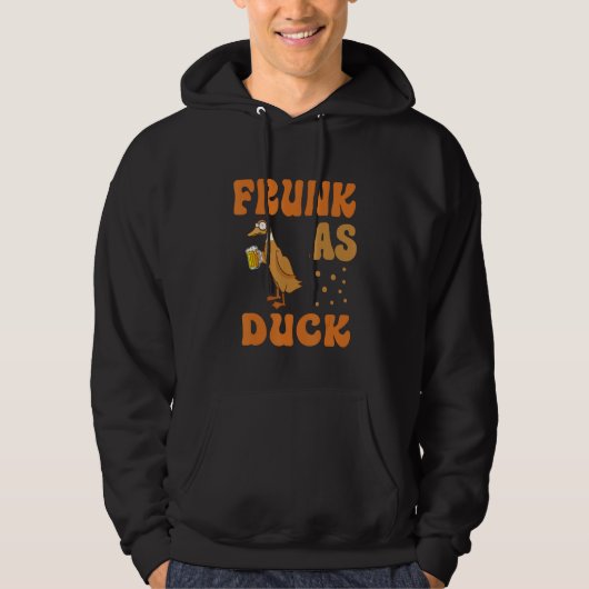 Frunk As Duck   Rubber Duck Drinking Meme Humor 3 Hoodie (Voorkant)