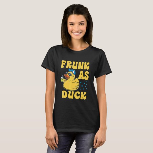 Frunk As Duck Rubber Duck Drinking Meme Humor 4 T-shirt (Voorkant volledig)