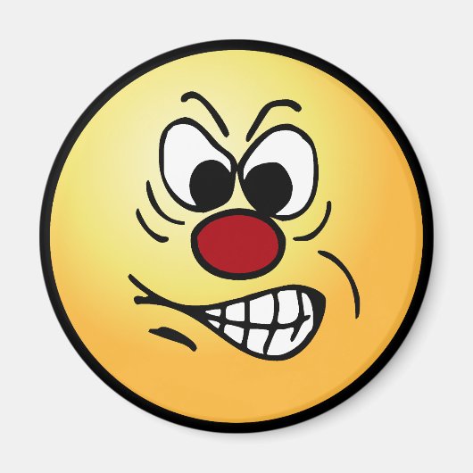 Frustrated Face Grumpey Magneet (Voorkant)