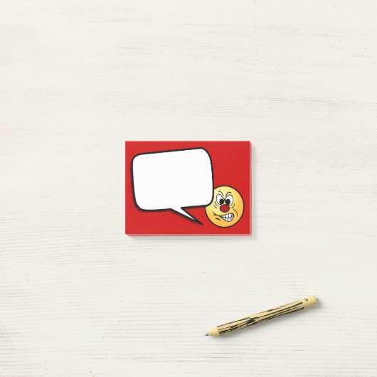 Frustrated Face Grumpey Post-it® Notes (Op bureau)