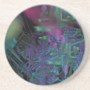 Frustratie in kleur zandsteen onderzetter