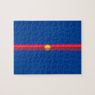 Frustrerende Zonsondergang boven Oceaan Legpuzzel