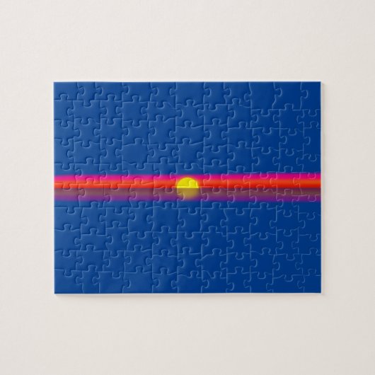 Frustrerende Zonsondergang boven Oceaan Legpuzzel (Horizontaal)