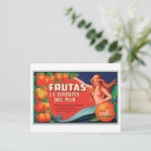 Frutas Crate La Sirenita Del Mar Crate Lab Briefkaart (Staand voorkant)