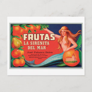 Frutas Crate La Sirenita Del Mar Crate Lab Briefkaart