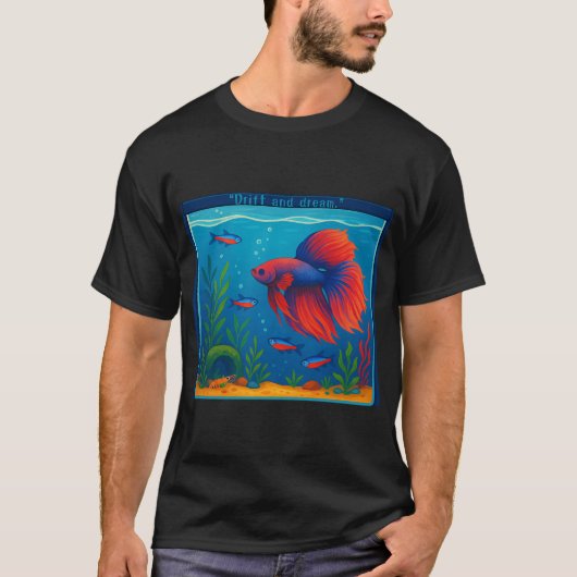 Frutiger Aero Liquid Motion Dolfijn Lamp Nostalgie T-shirt (Voorkant)