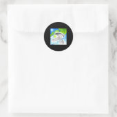 Frutiger aero vis ronde sticker (Tas)