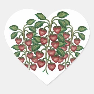 Frutillas corazón hart sticker