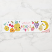 Frutti Birthday Party Waterfles Etiket (Enkel label)