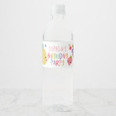 Frutti Birthday Party Waterfles Etiket (Voorkant)