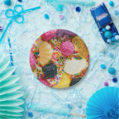 Frutti tutti snoep fruit en spattenpatroon  papieren bordje (Feest)