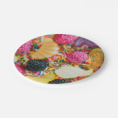 Frutti tutti snoep fruit en spattenpatroon  papieren bordje (Gekanteld)