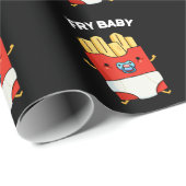 Fry Baby Funny French Fries Pun Dark BG Cadeaupapier (Rol Hoek)