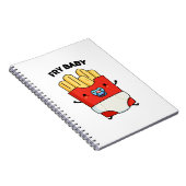 Fry Baby Grappige Franse Friet Punt Notitieboek (Rechterzijde)