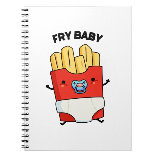 Fry Baby Grappige Franse Friet Punt Notitieboek (Voorkant)