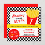 Fry Birthday Party Kaart<br><div class="desc">Plan je een frietfeest? Laat ons u helpen om een leuk verjaardagsfeest te koken! Personaliseer onze French Fry Verjaardagsfeestuitnodiging met de naam van uw kind, leeftijd en de details voor uw feest. Vergeet niet om het hele collectie te winkelen voor bijpassende feestmusthaves! We ontwierpen deze uitnodiging met uw Franse frituurliefhebber...</div>