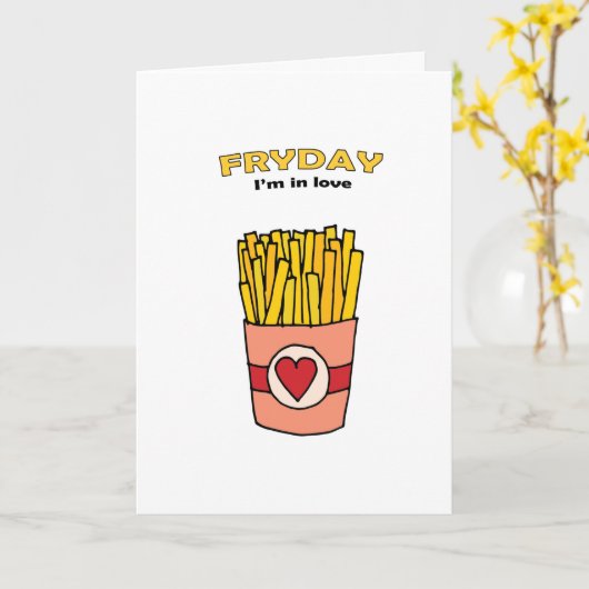 Fry Day Ik ben in Love Jubileum Kaart (Gele Bloem)