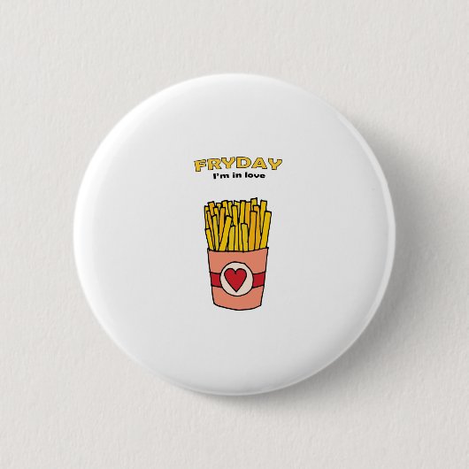 Fry Day I'm in Love Ronde Button 5,7 Cm (Voorkant)