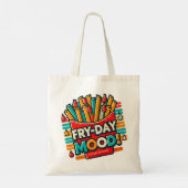 Fry-day Mood Canvas tas - Leuk en kleurrijk design (Achterkant)