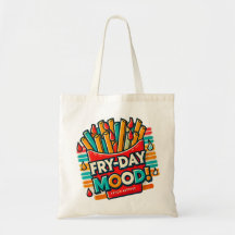 Fry-day Mood Canvas tas - Leuk en kleurrijk design