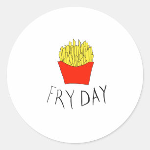 Fry day ronde sticker