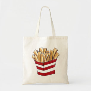 Fry Fries Fast Foodie Food Canvas tas