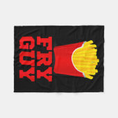 Fry Guy Fast Food Lover Fries Funny Novelty  Fleece Deken (Voorkant (Horizontaal))