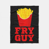 Fry Guy Fast Food Lover Fries Funny Novelty  Fleece Deken (Voorkant)
