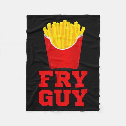 Fry Guy Fast Food Lover Fries Funny Novelty  Fleece Deken (Voorkant)