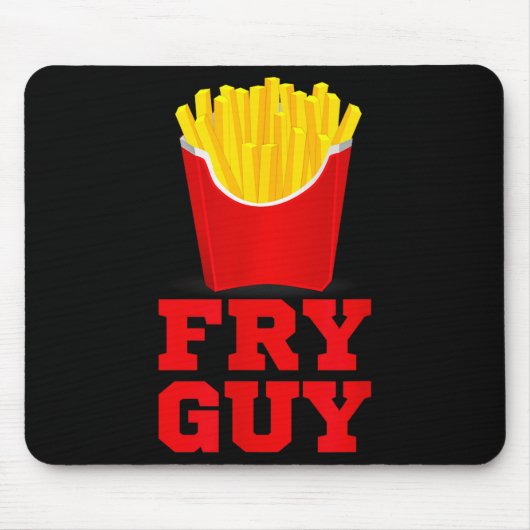 Fry Guy Fast Food Lover Fries Funny Novelty  Muismat (Voorkant)