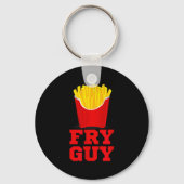 Fry Guy Fast Food Lover Fries Funny Novelty Sleutelhanger (Voorkant)