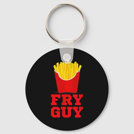 Fry Guy Fast Food Lover Fries Funny Novelty  Sleutelhanger (Voorkant)