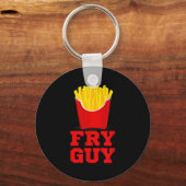 Fry Guy Fast Food Lover Fries Funny Novelty  Sleutelhanger (Voorkant)